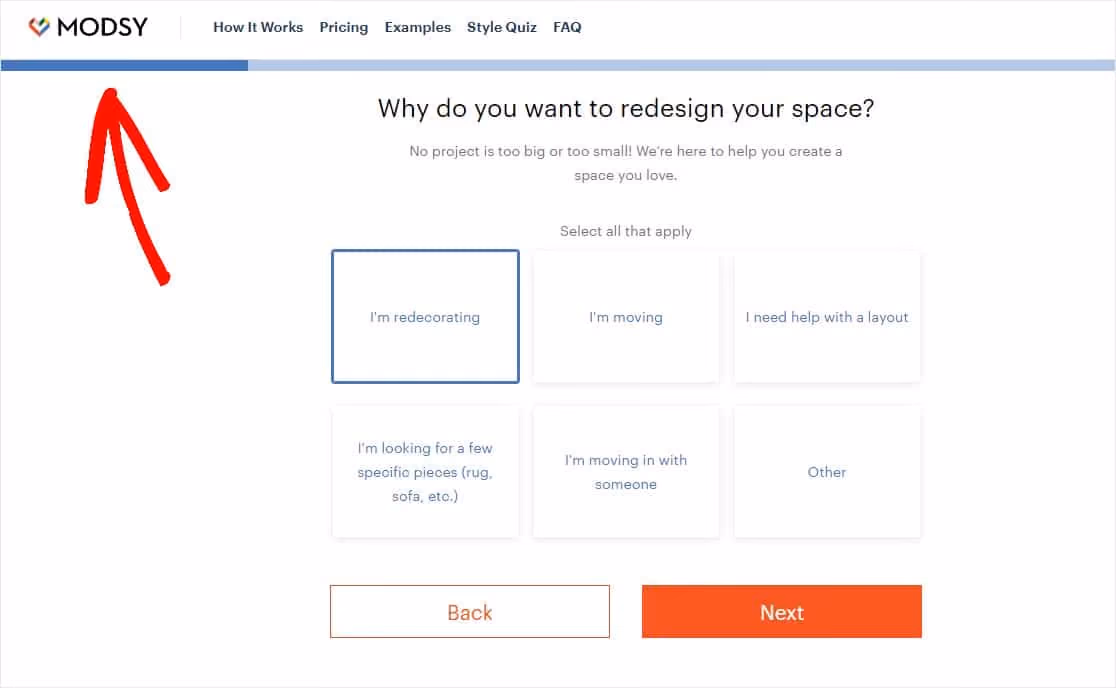 Multi-step lead form
