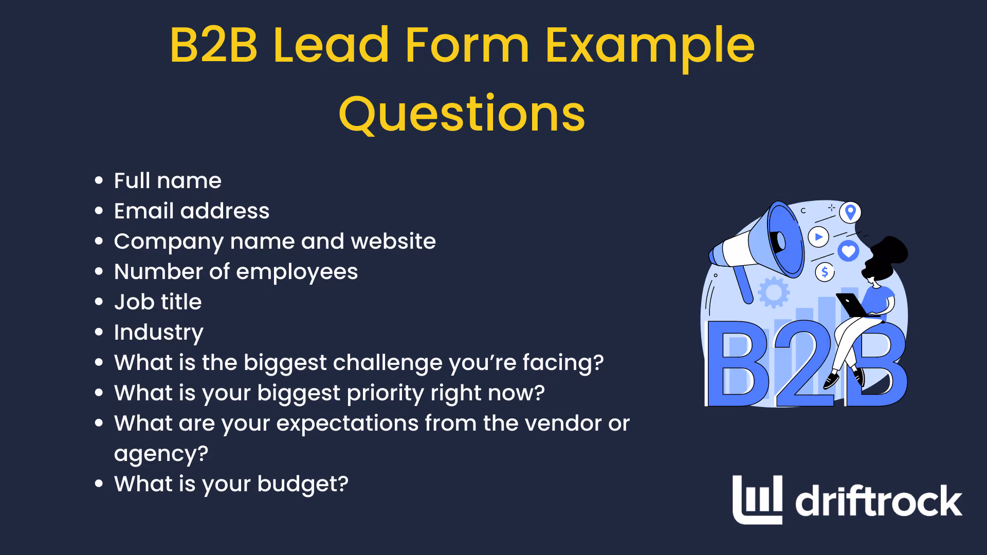 B2B form template