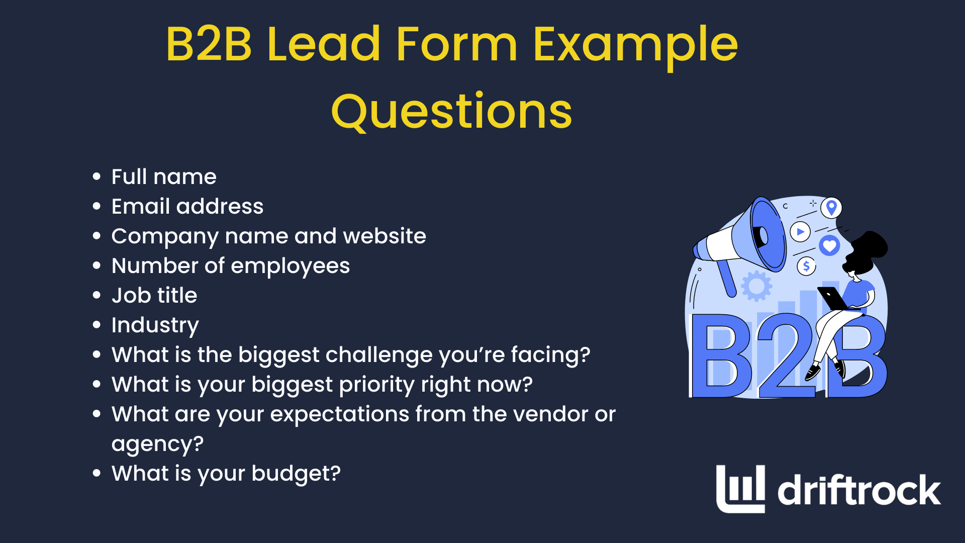 B2B form template