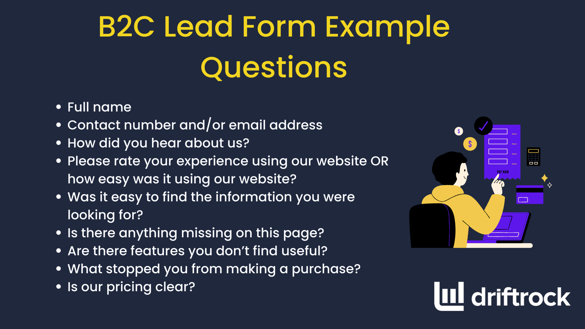 B2C form template