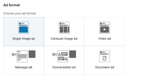 Formats publicitaires LinkedIn