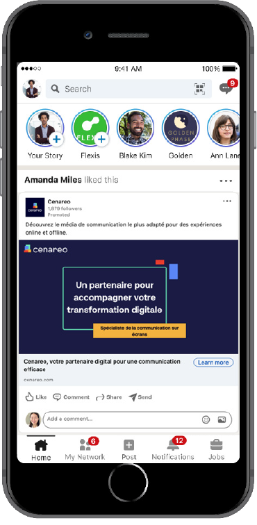 Exemple de spécifications publicitaires LinkedIn : publicité conversationnelle