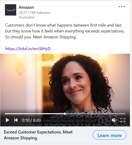 Exemple de spécifications publicitaires LinkedIn : vidéo