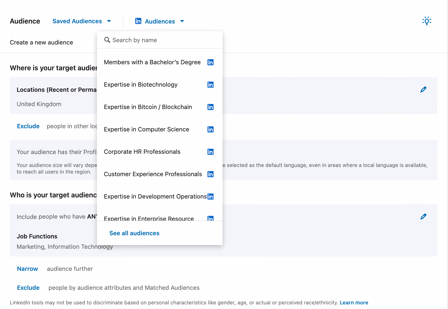 LinkedIn Target Audience: Audience Templates