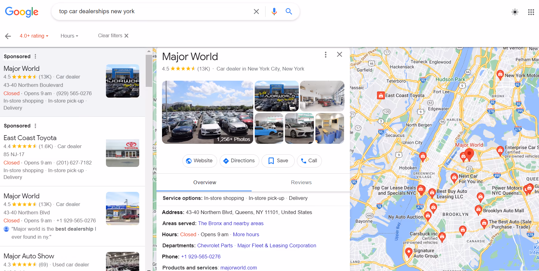 Google My Business reviews encourage customer visits  