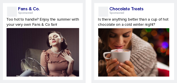 Example weather triggered ads