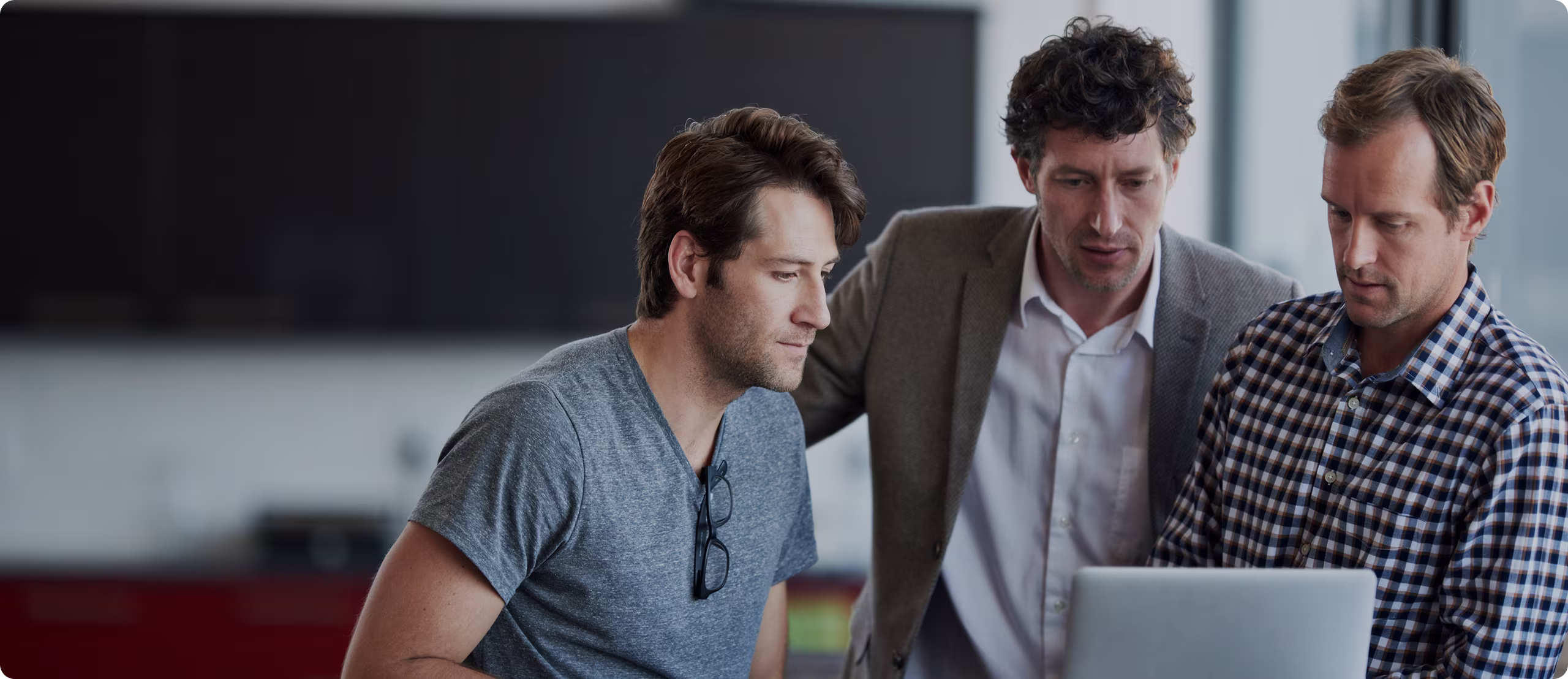 Three Gentlemen Discussing Image