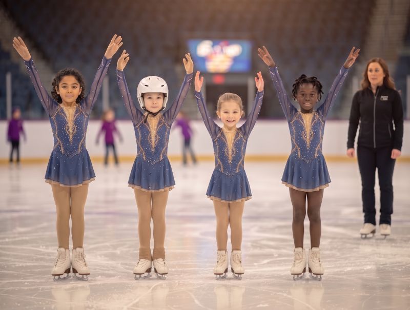 Team Performance Pathway skaters performing at Leaside