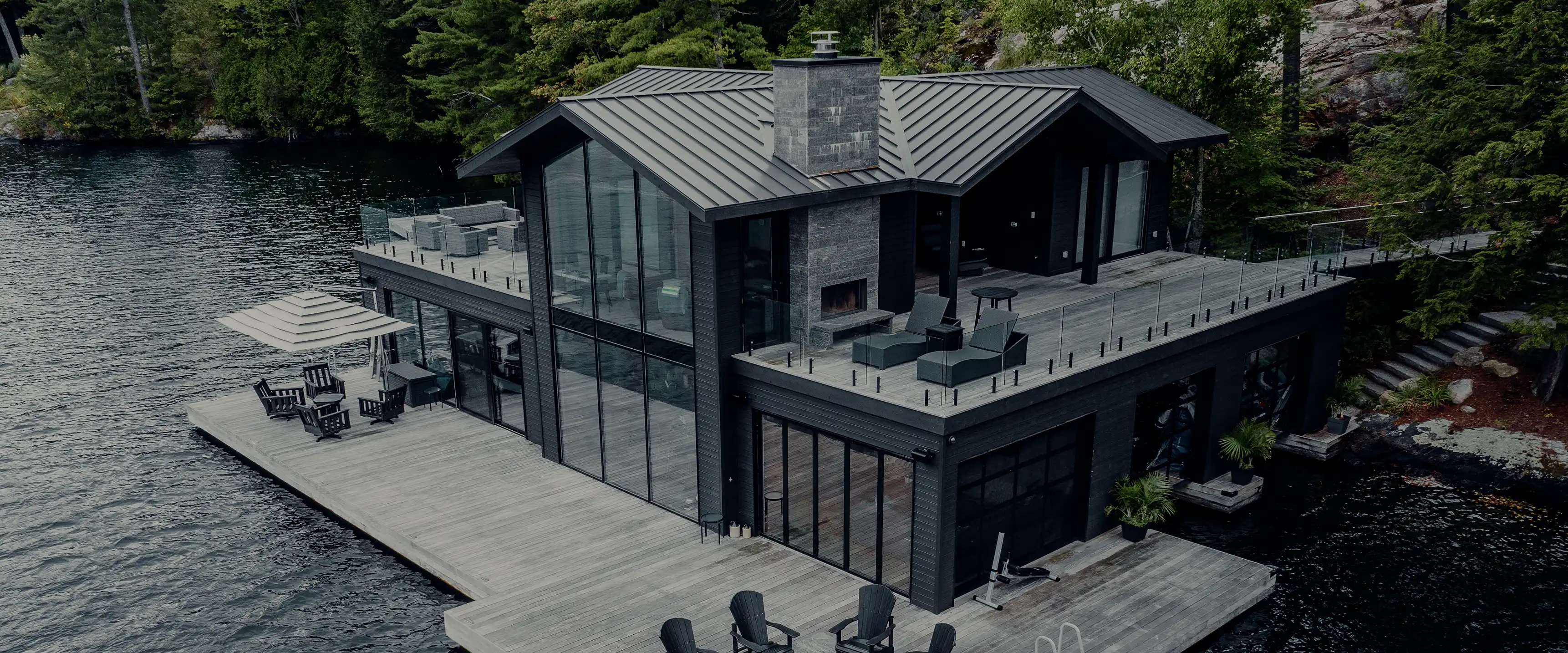Still from the HLD Muskoka custom home film by Coastline Films