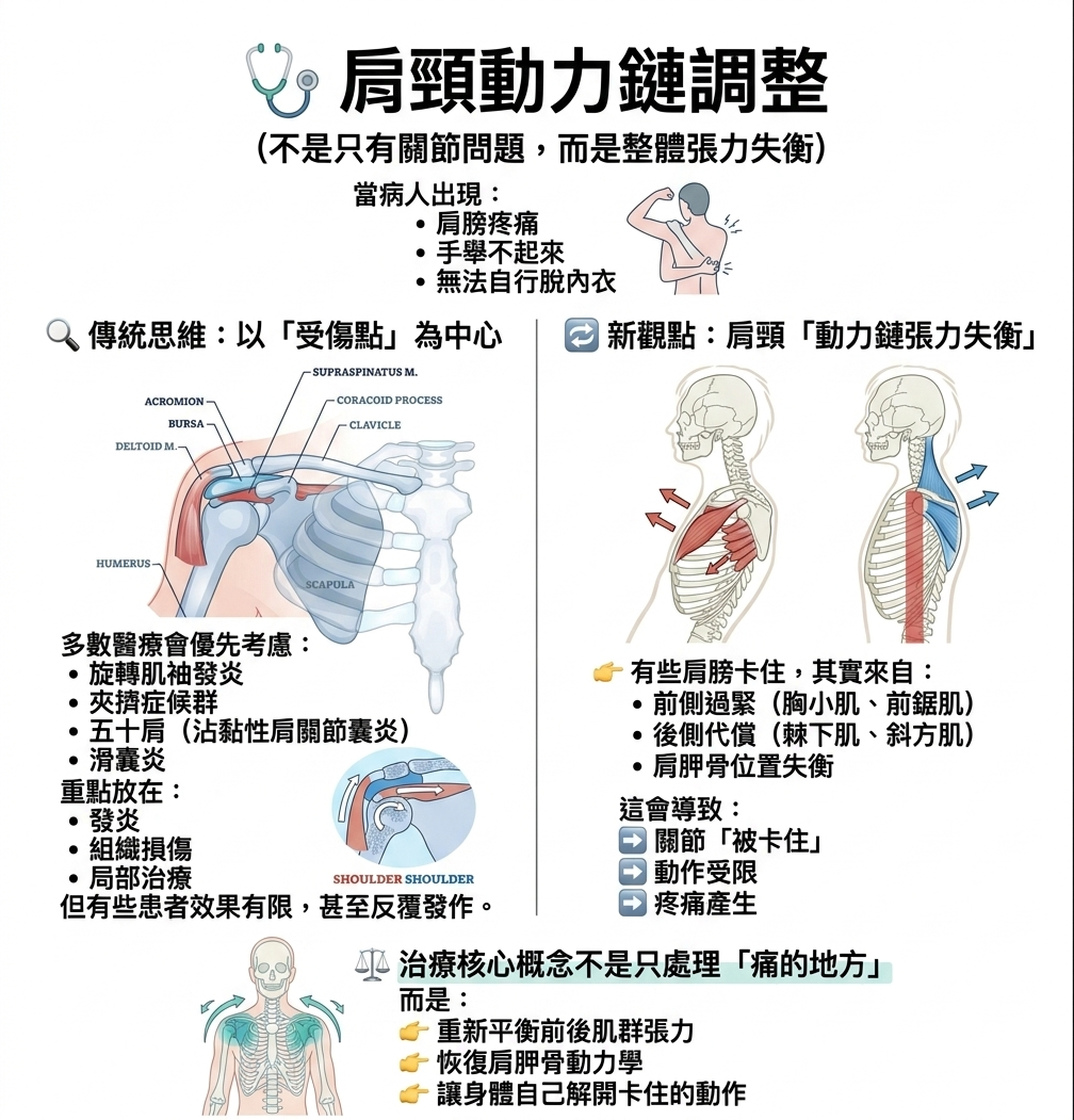 為什麼有些人的肩膀治不好？問題可能不在肩膀