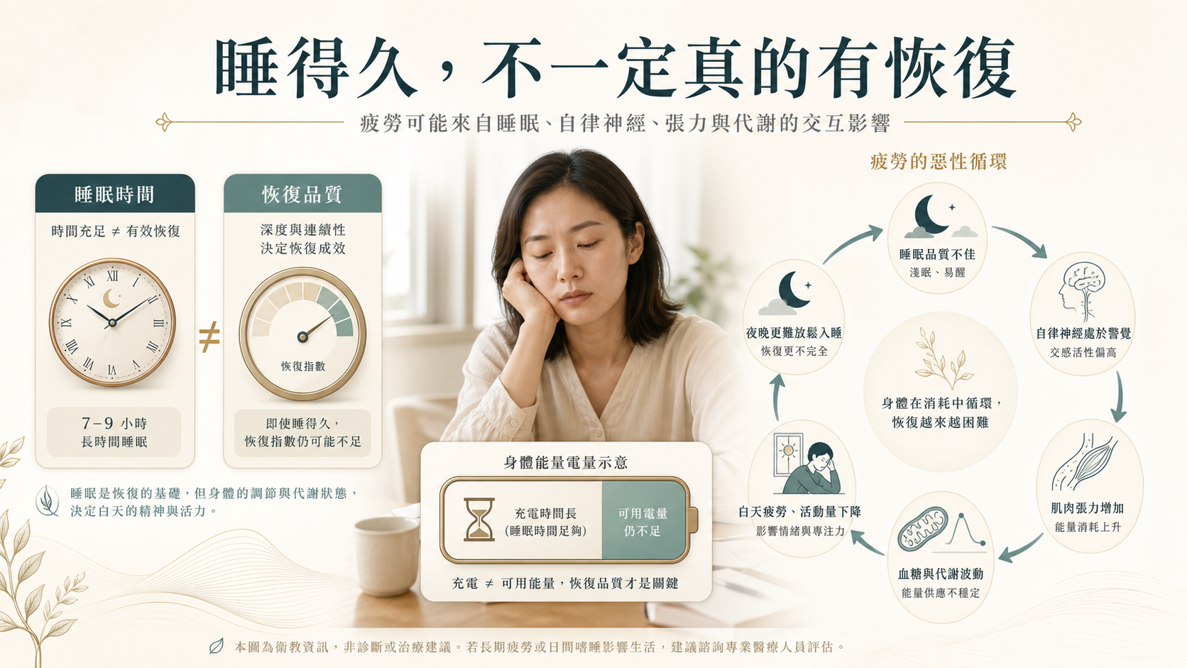 明明不累,卻一直想睡?疲勞感不一定只是睡眠不足