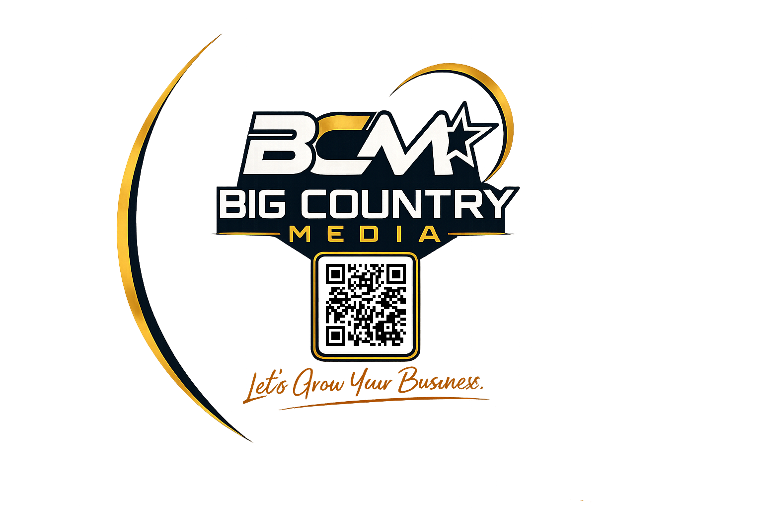 Big Country Media logo with a QR code and the tagline 'Let's Grow Your Business.'