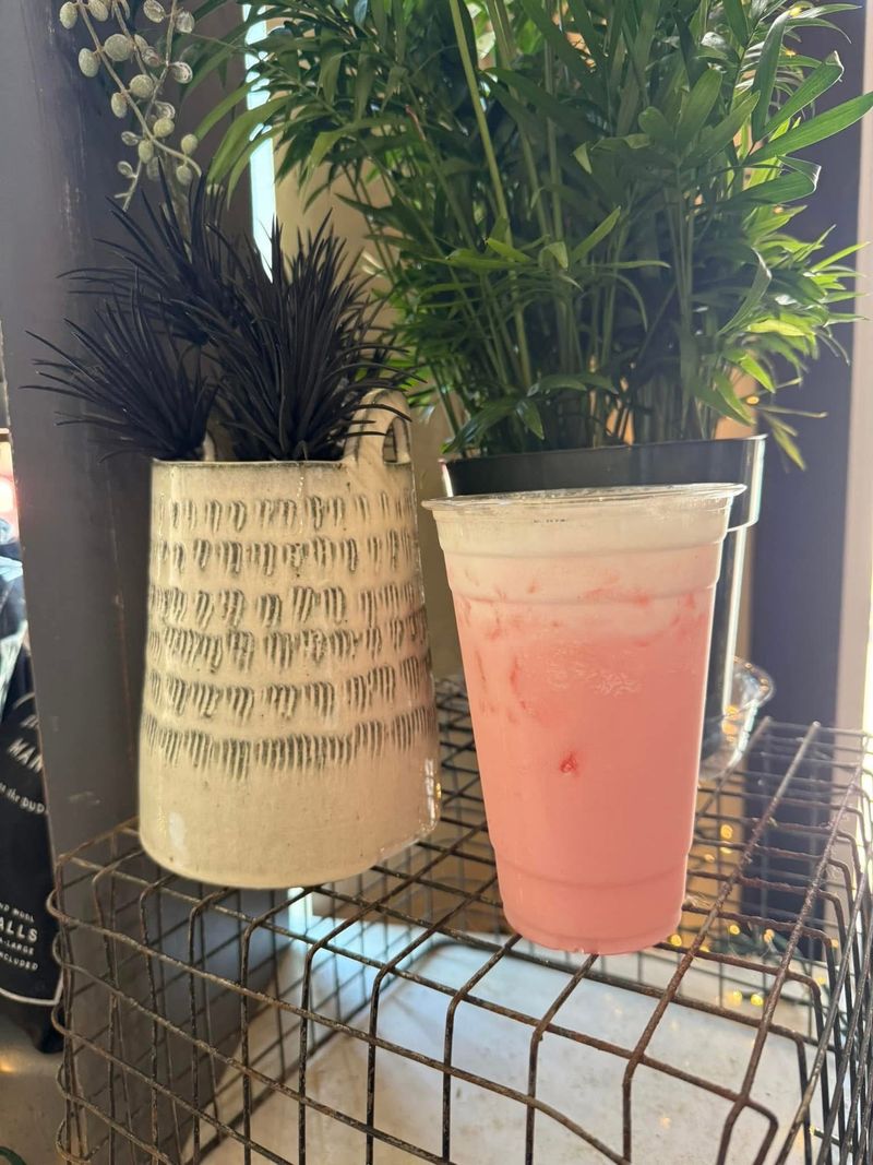 Two drinks from the coffee bar