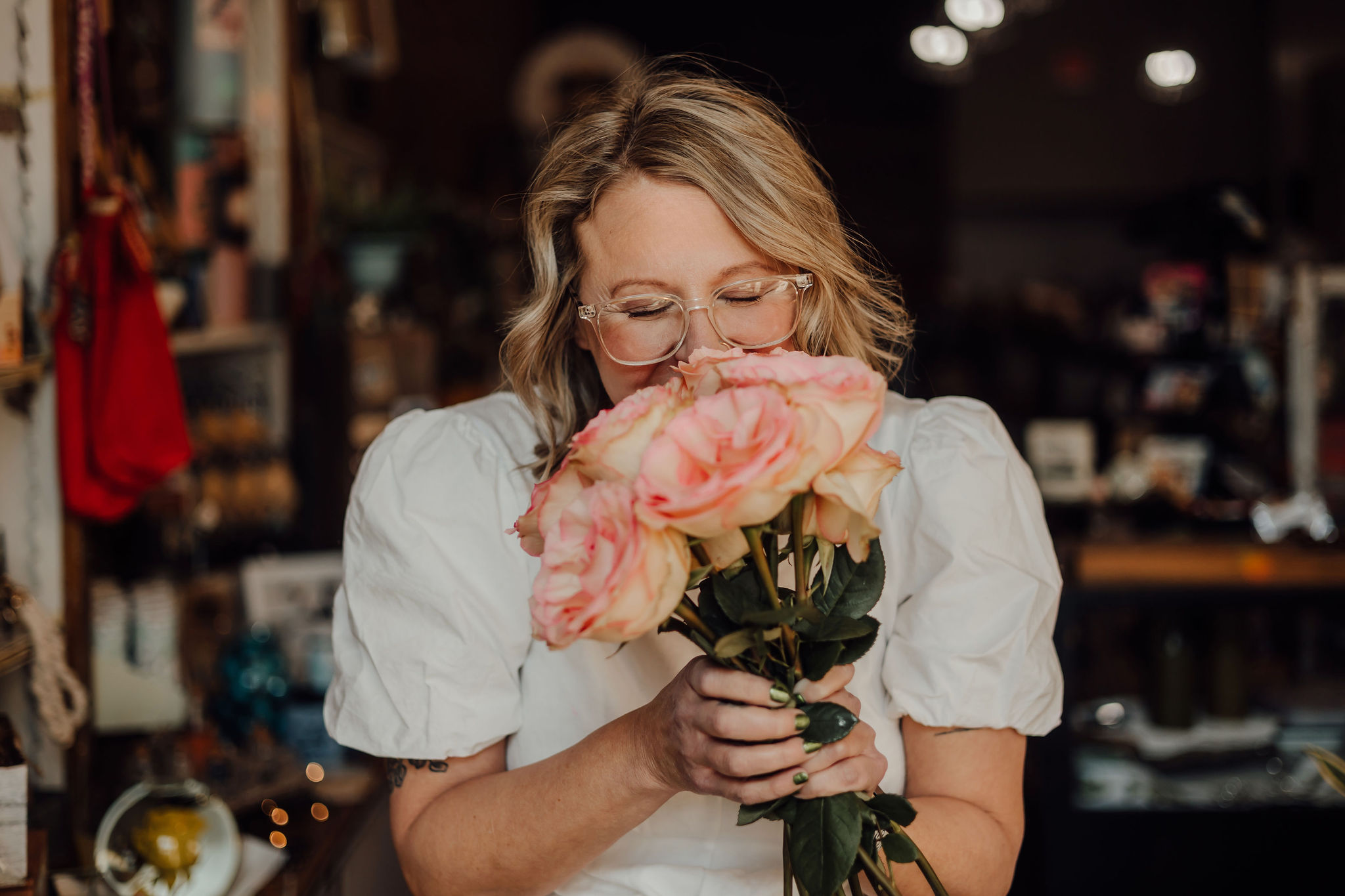 Inside Simply Blooming in downtown Traer, Iowa