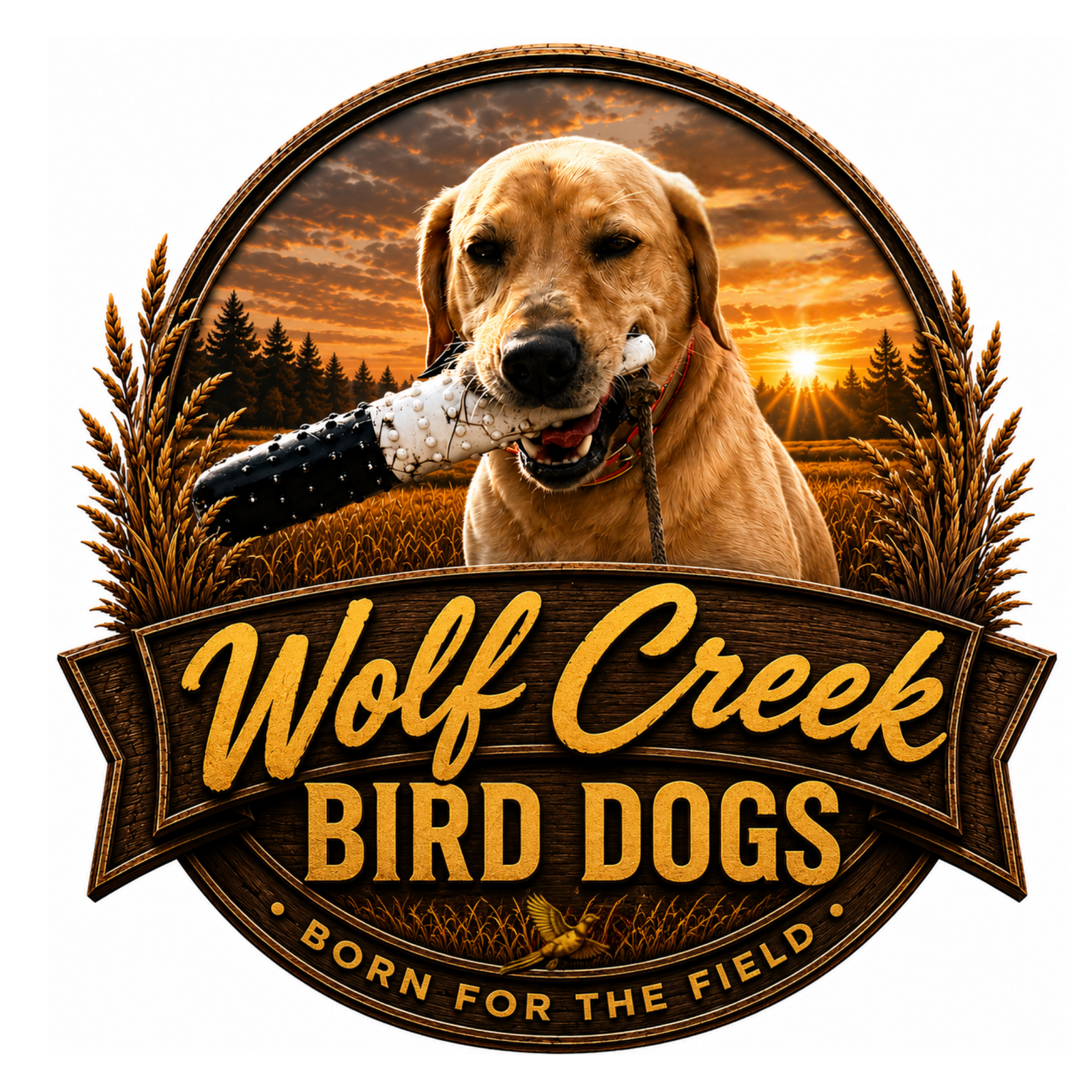 Wolf Creek yellow Lab logo