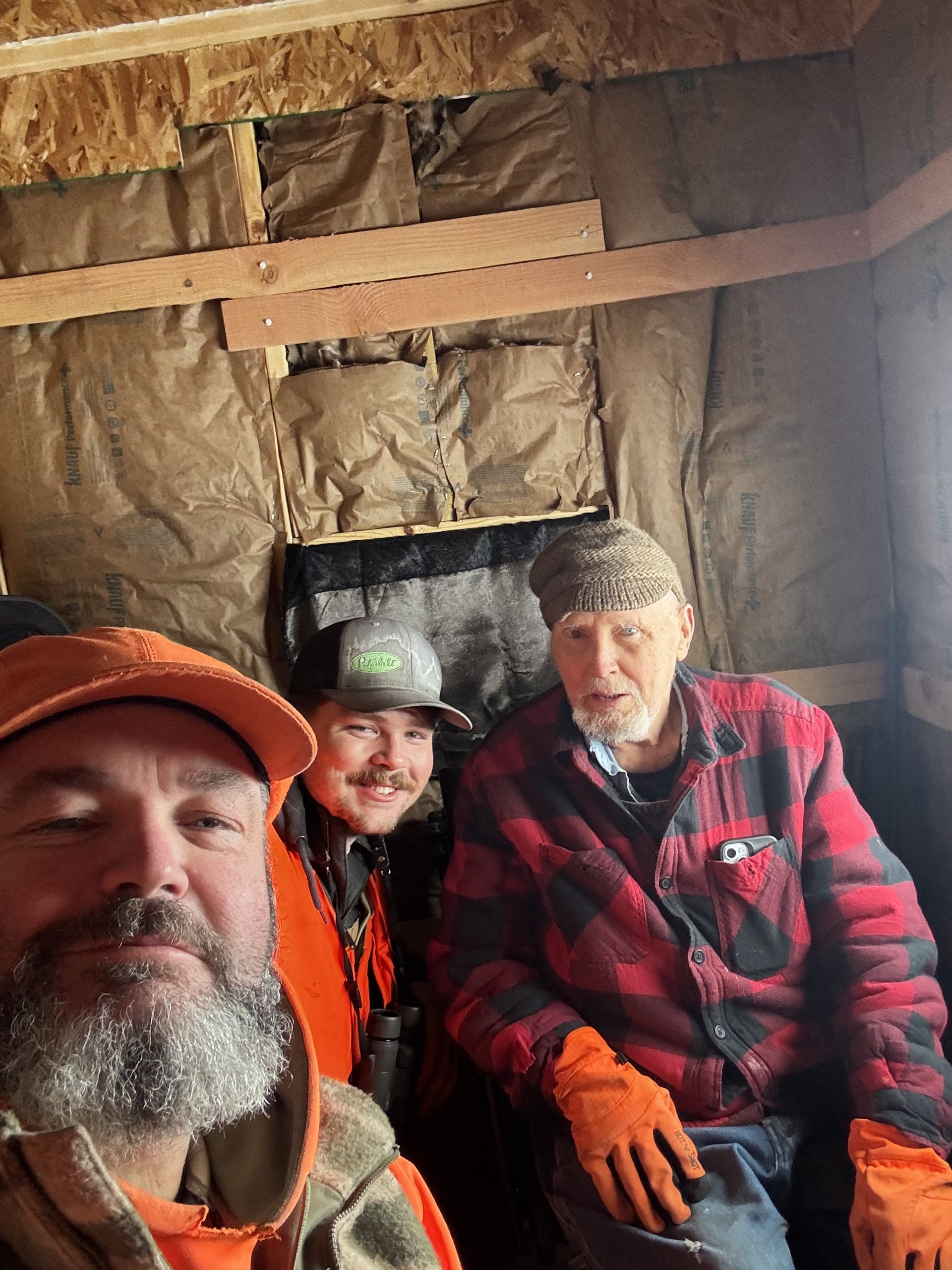 LeRoy, Xander, and Dan in the blind