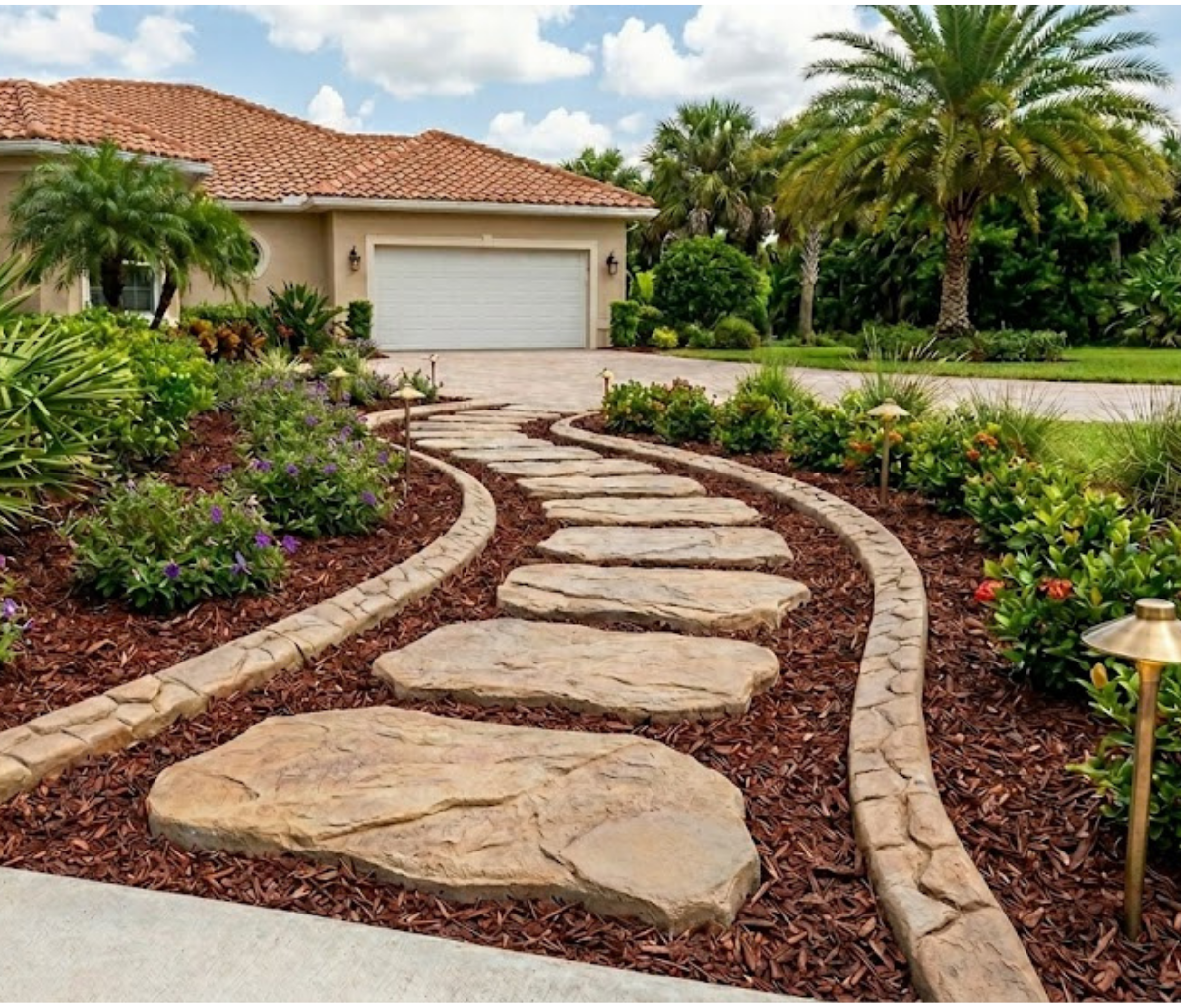 Custom Concrete Stepping Stones in Orlando