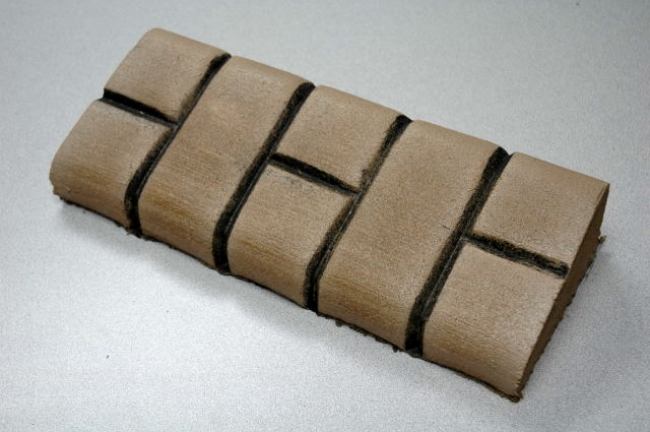 Basketweave slant concrete curbing texture