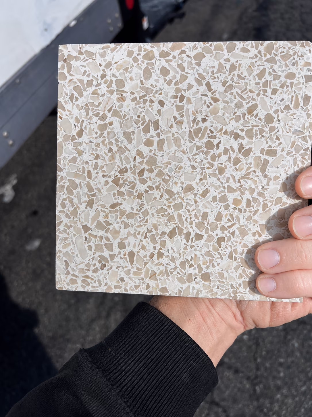 tapproved sample terrazzo fireplace