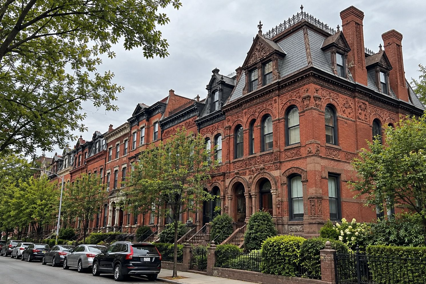 Prewar Brooklyn apartment block