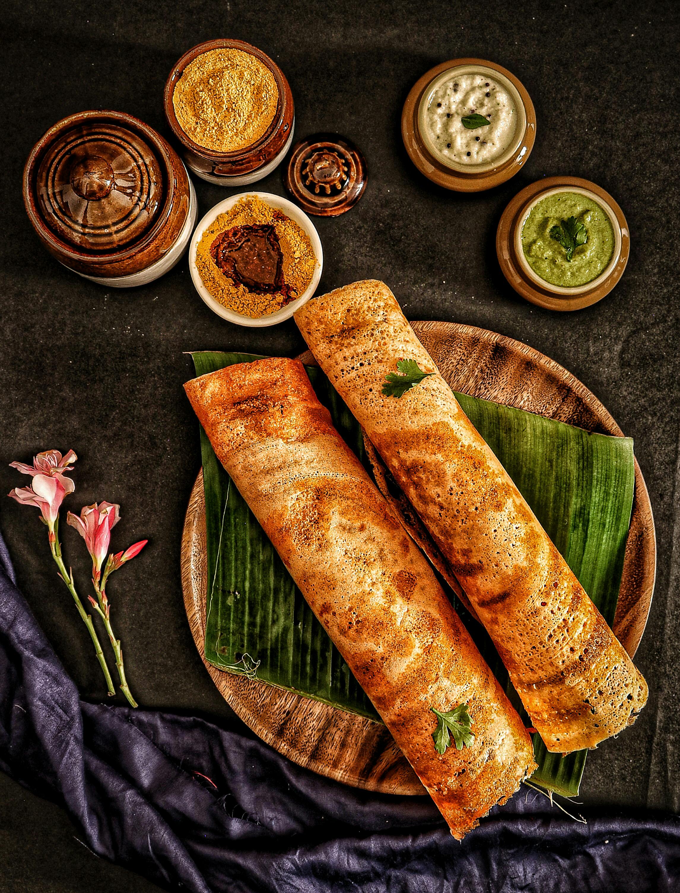 Traditional South Asian dosa dish for multicultural diet