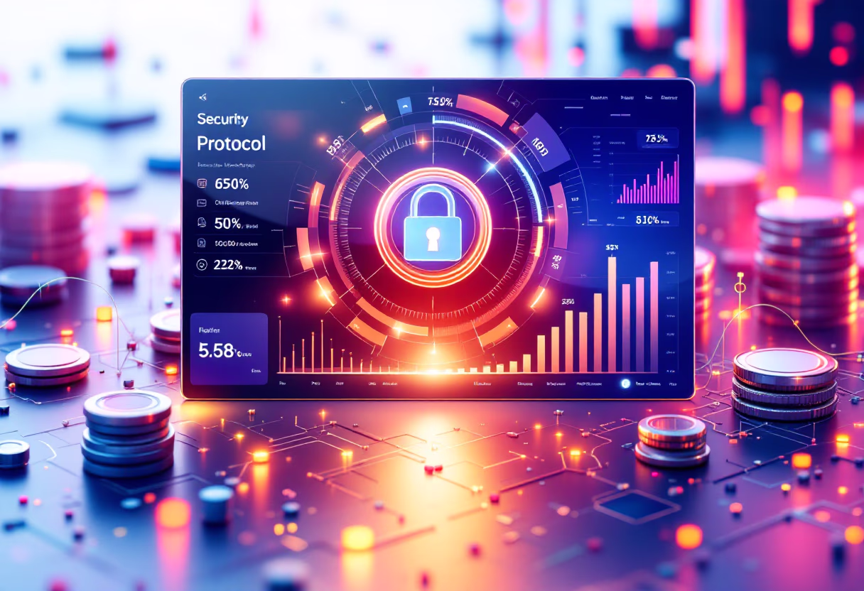 [interface] image of software security protocols (for a ai fintech company)