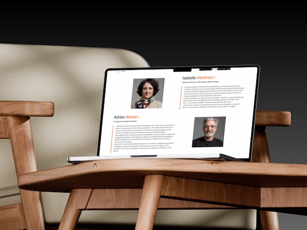 H2 Agency team page displayed on a laptop screen.
