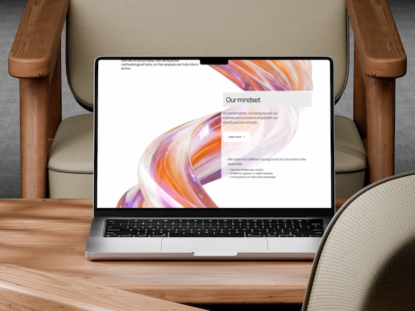 H2 Agency mindset section displayed on a laptop screen.