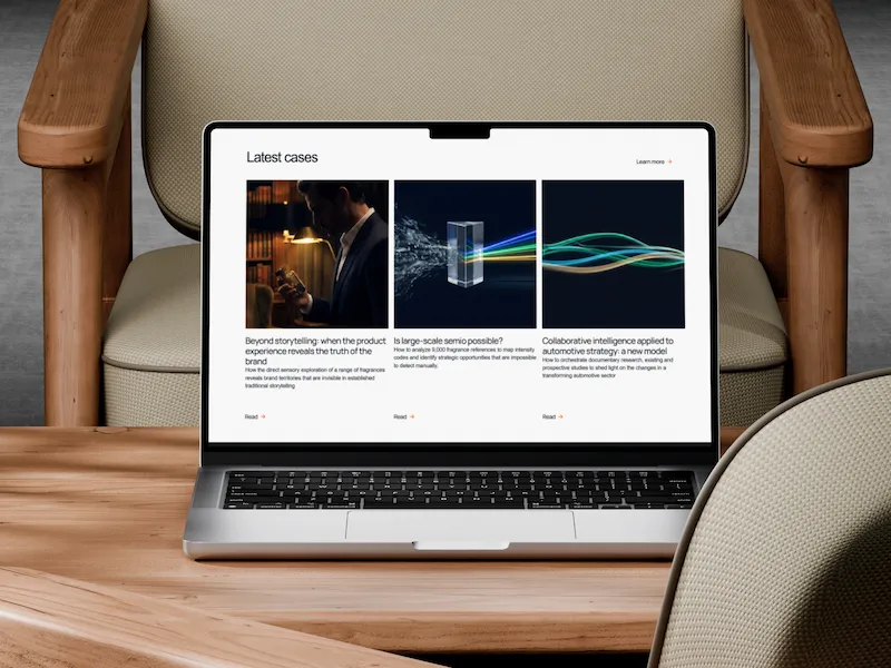 H2 Agency case studies page displayed on a laptop screen.