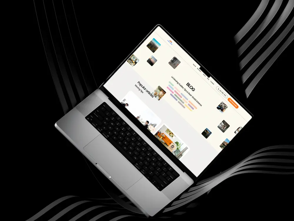 Content marketing and SEO blog design for a professional moving company website
