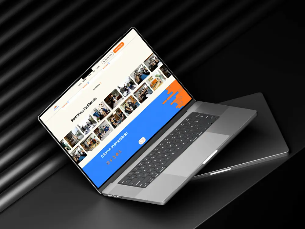 Social proof and customer moving results section for a Los Angeles moving company website