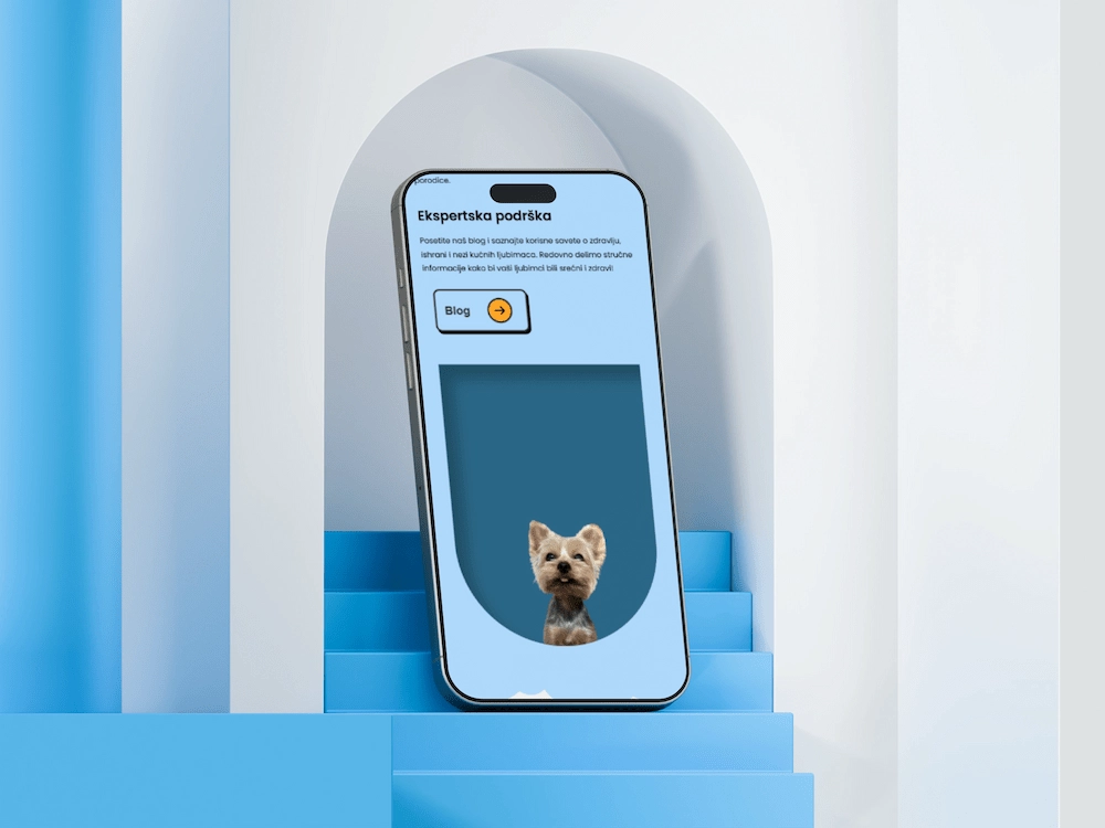 Responsive mobile veterinarian website about section with pet health and animal care information
