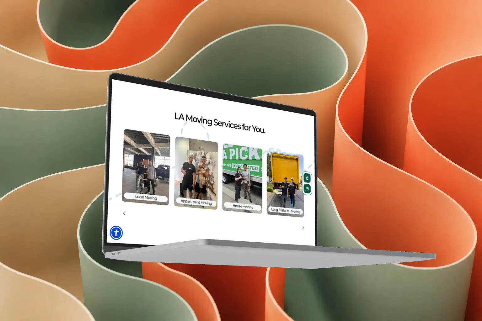 Customer success stories section for Urban Moving Company showcasing completed moving projects and satisfied clients across Los Angeles.