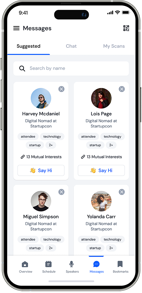 mobile mockup showing Tag-Based Matchmaking of host