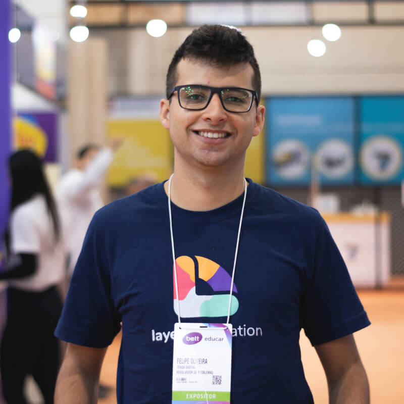 Job seeker smiling while talking with a recruiter