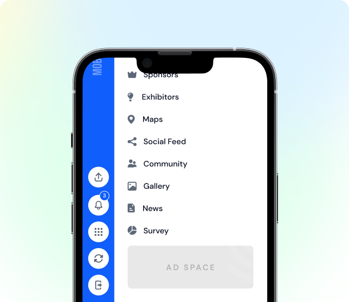 Sponsored ads in the Eventspot app