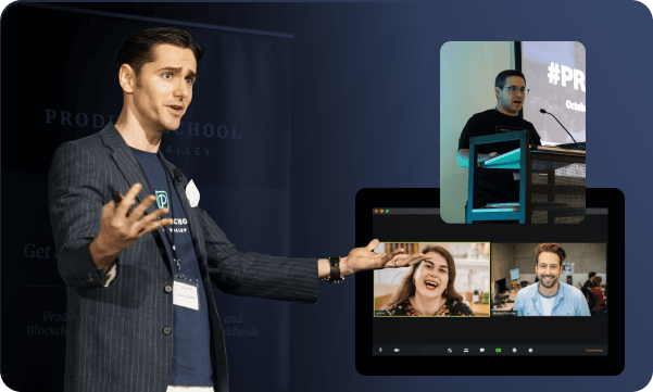 Eventspot hybrid event software platform allows you to create content for live and virtual audience