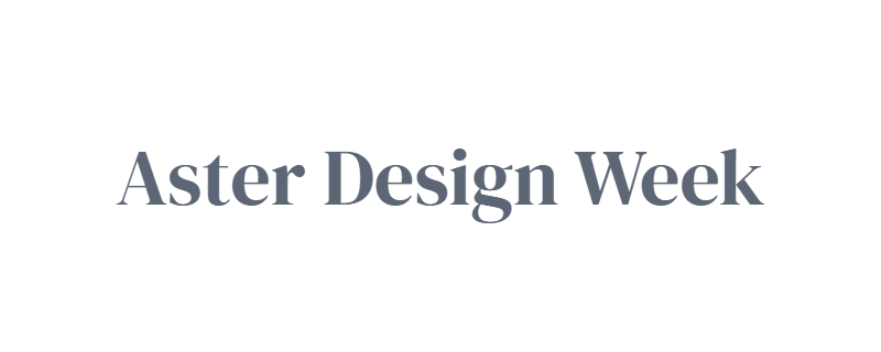 logo of Aster Design Week