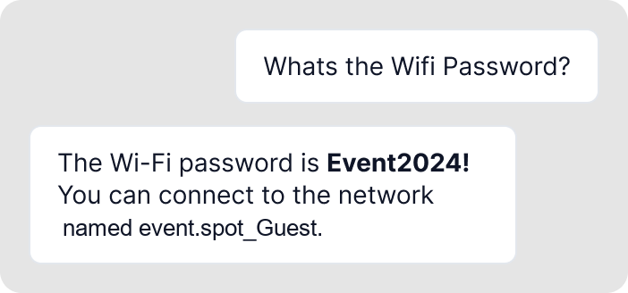 mockup showing the Event AI feature of host.