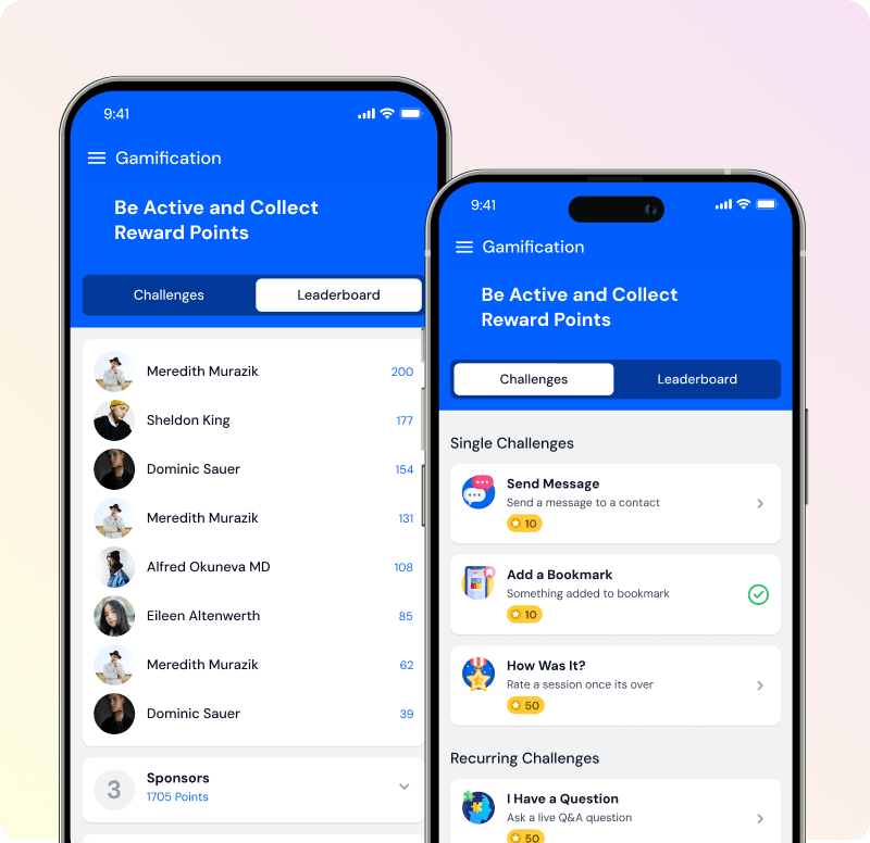 Branded event page screenshot