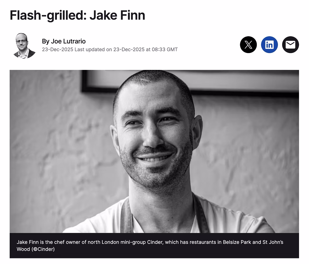 Flash-grilled: Jake Finn