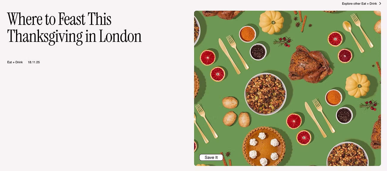 Where to Feast This Thanksgiving in London