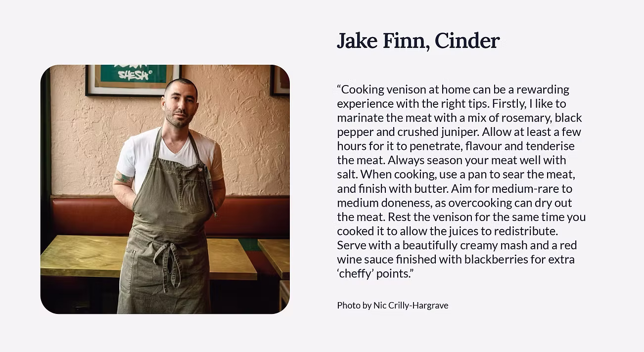 How chefs cook game at home 