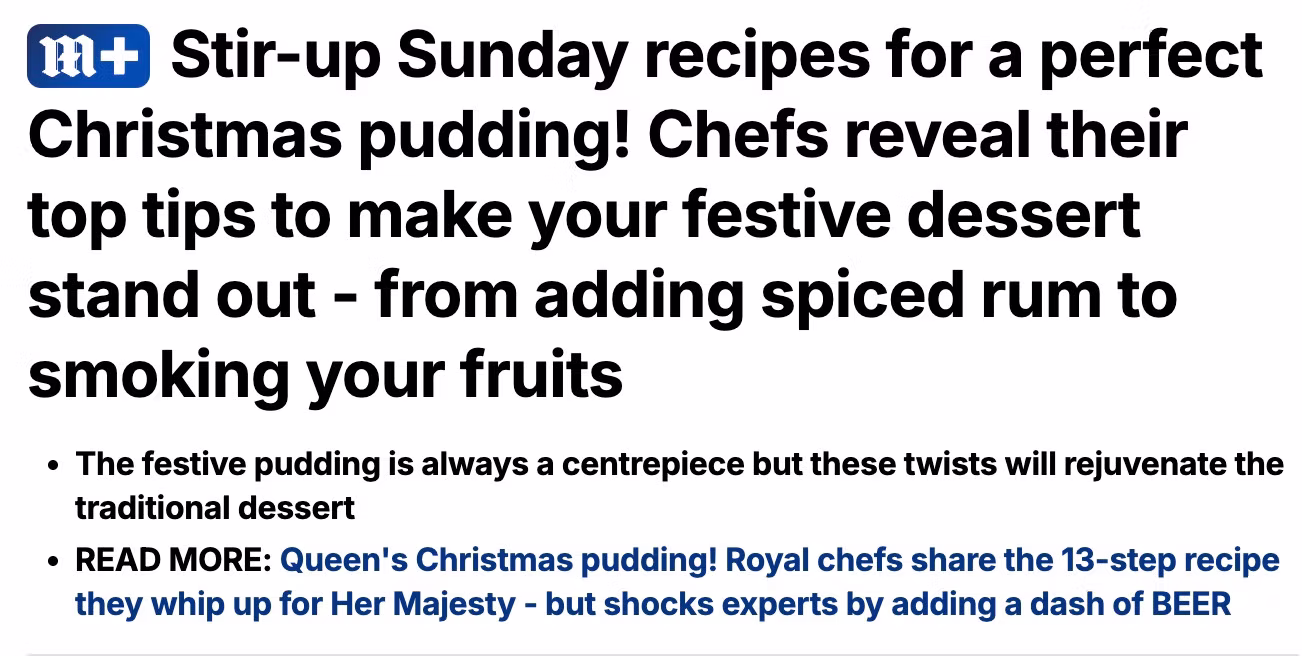 Stir-up Sunday recipes for a perfect Christmas pudding!
