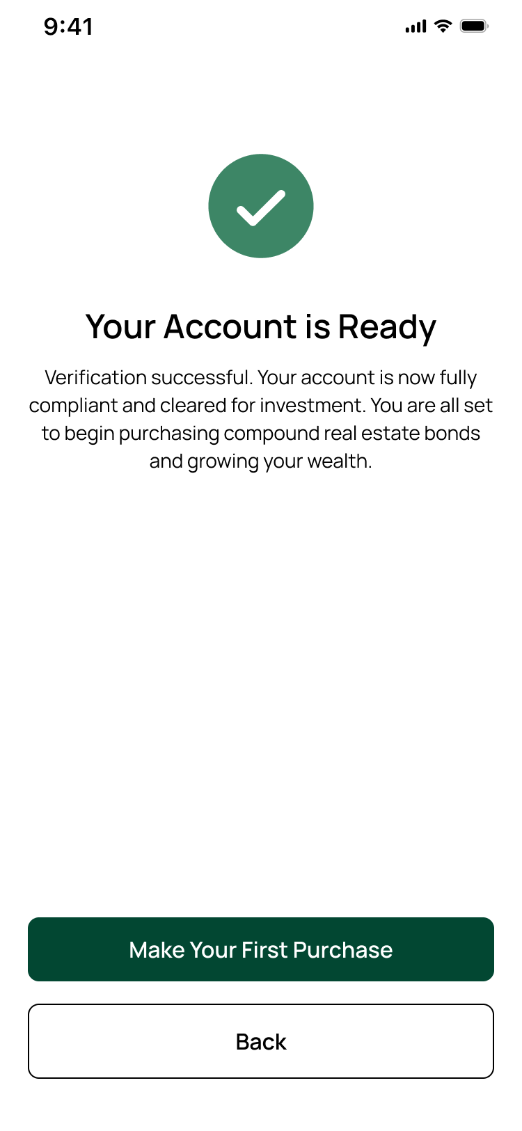 CREB app confirmation: Your Account is Ready