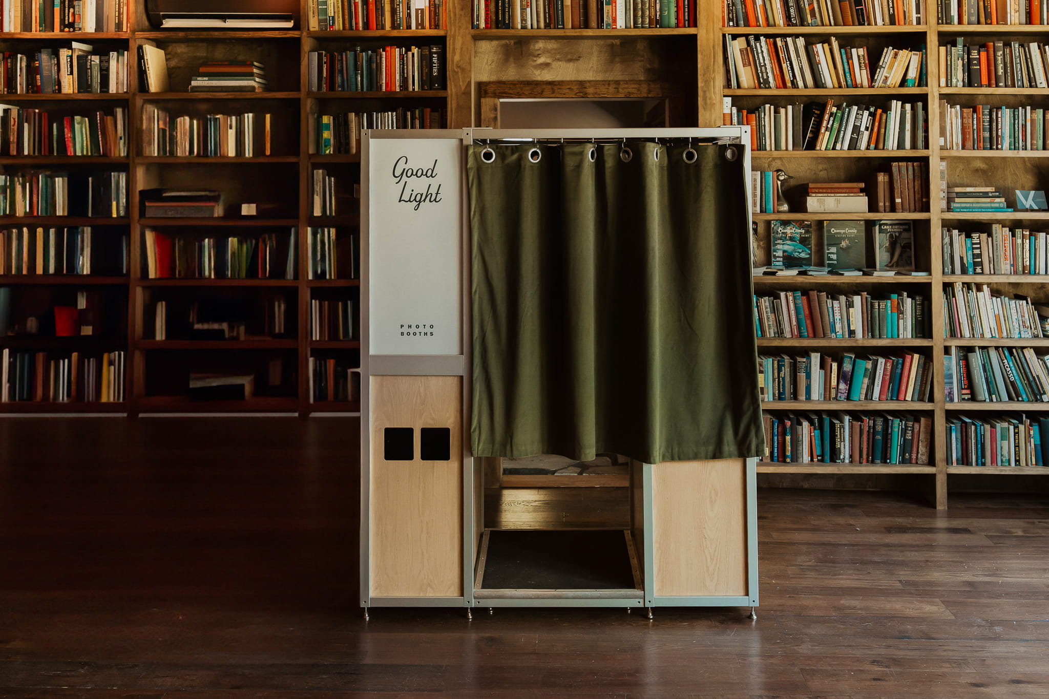 The Good Light booth at an event