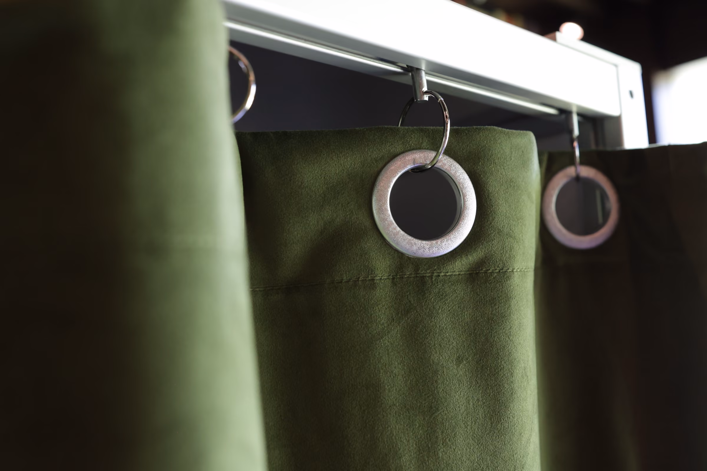 Cream curtain placeholder