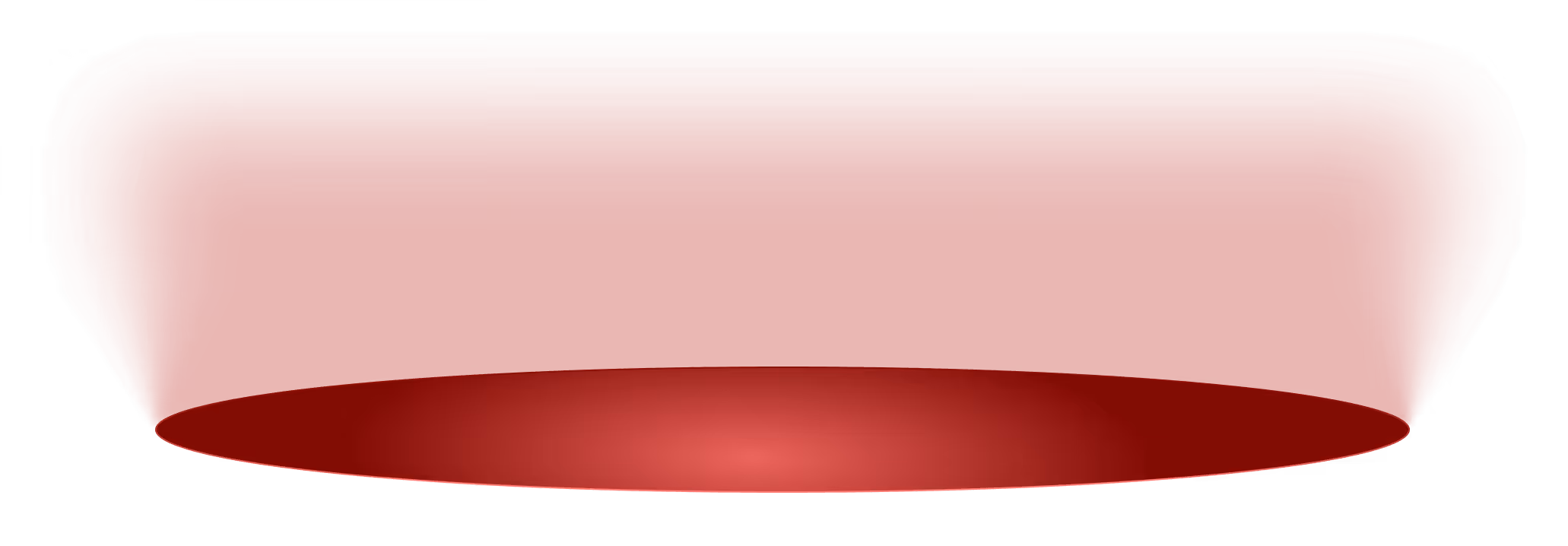 3D-ілюстрація порожньої червоної платформи-пъєдесталу на чорному тлі
