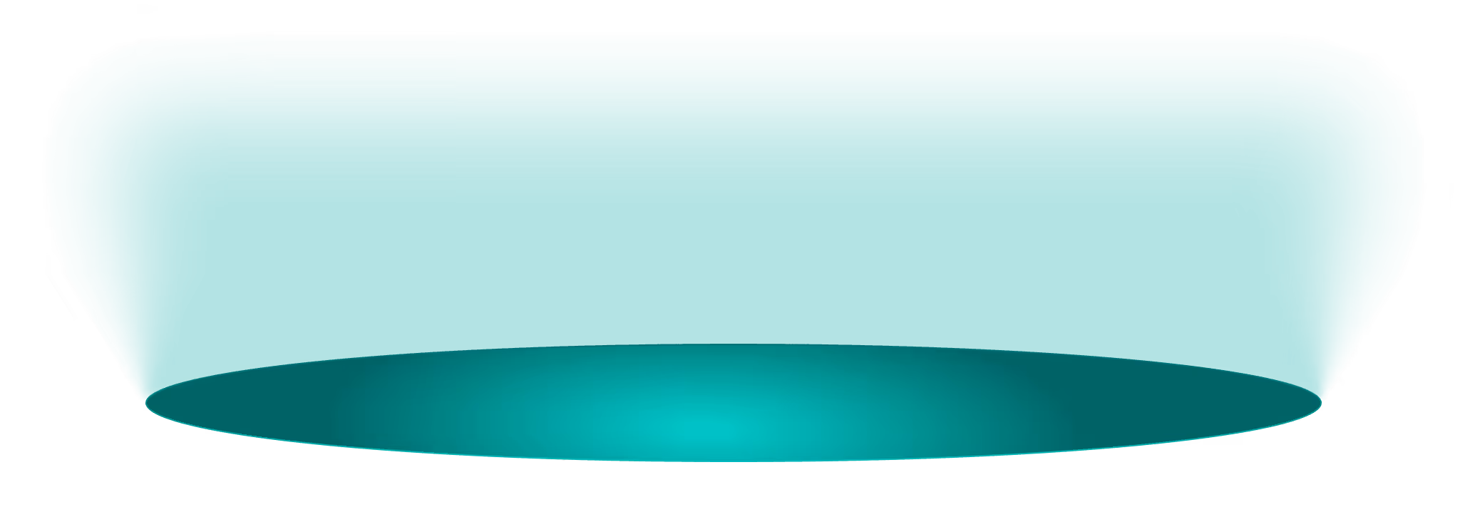 3D-ілюстрація бірюзової круглої платформи з м'яким світлом