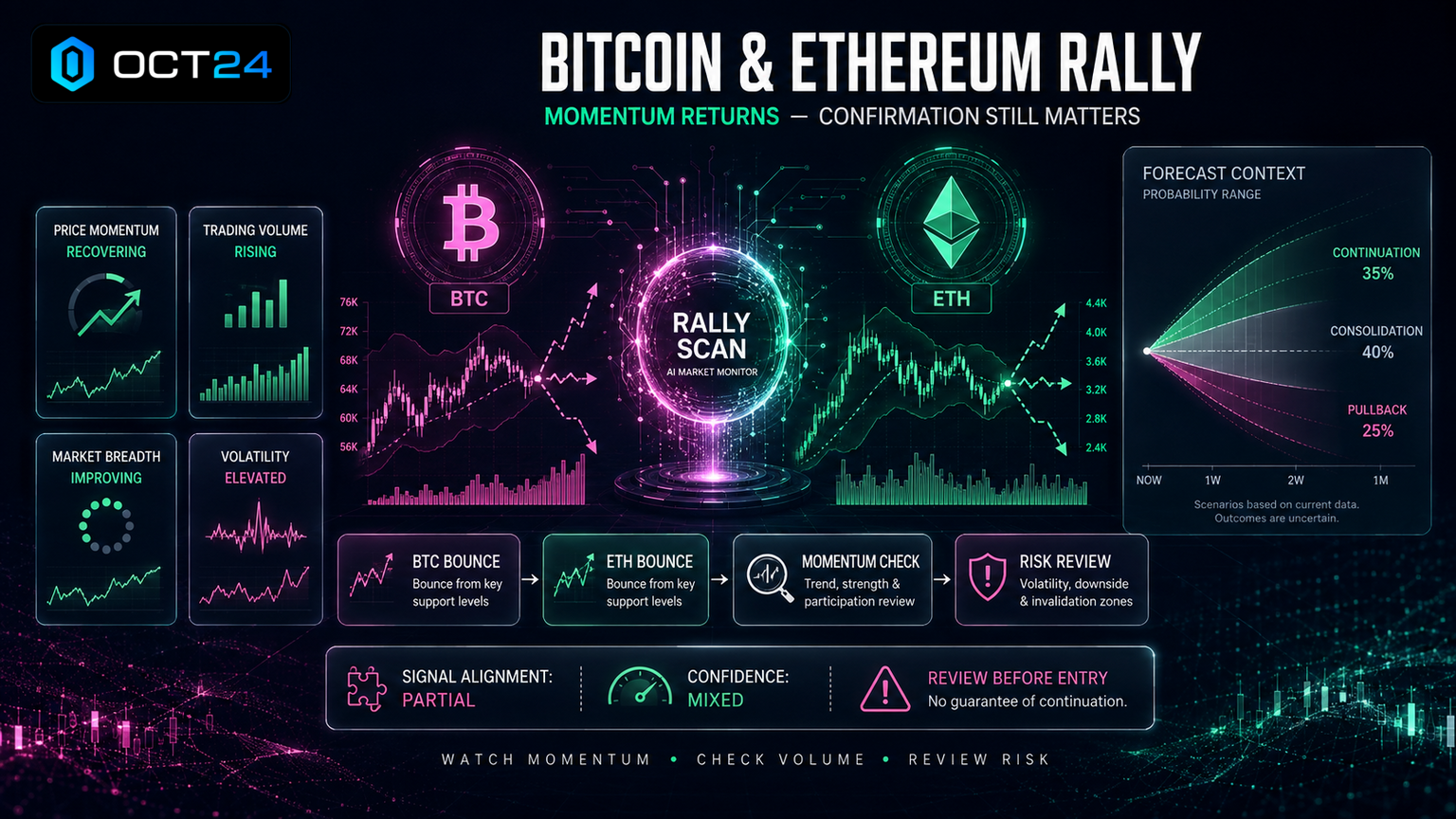 Crypto Rally Returns: What Traders Should Watch After Bitcoin and Ethereum Bounce